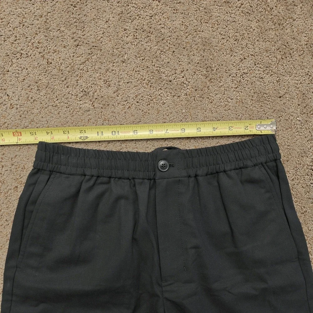 NWT AMI Alexandre Mattiussi Mens Black Elastic Waist Bermuda Shorts FR 38 / 28